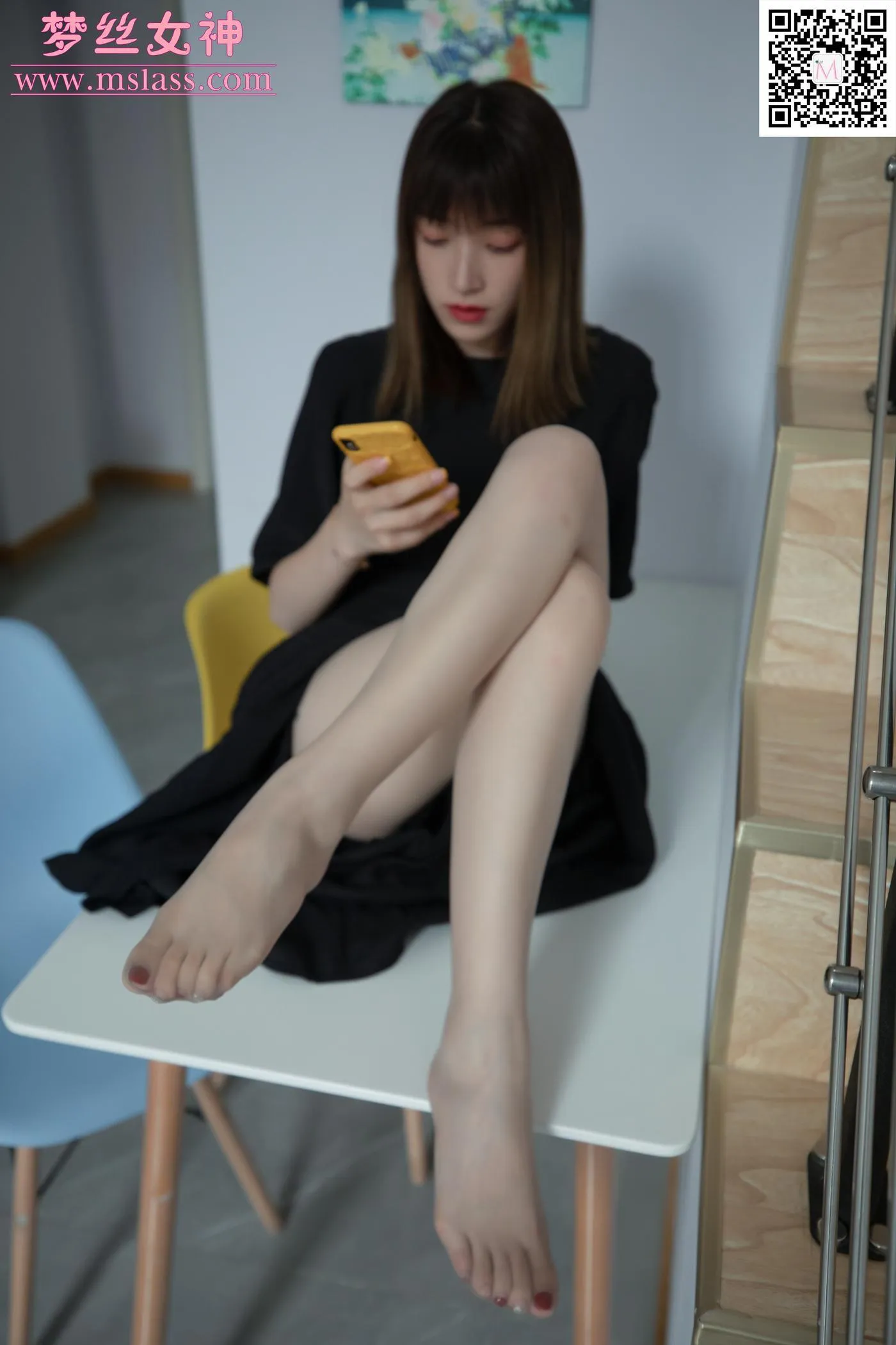 [MSLASS梦丝女神] 2020.06.18 NO.115 晓晓6 黑衣少女 [63P]插图3